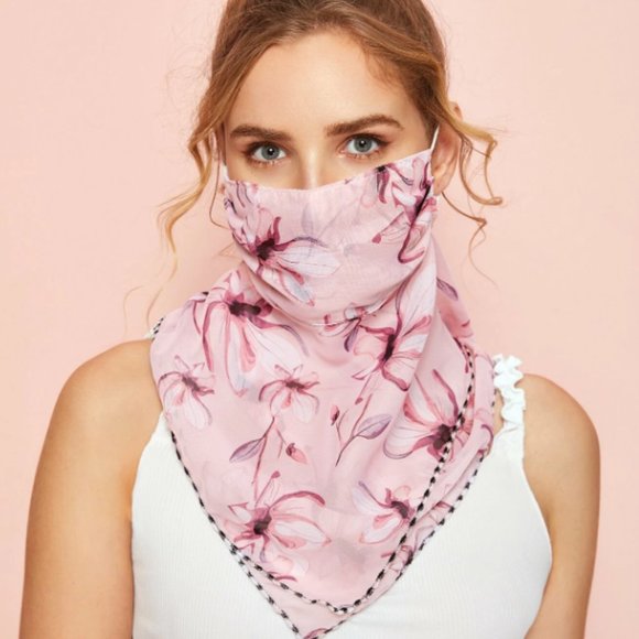 FACE MASK - MAGNOLIA FLORAL #22 - Picture 5 of 9